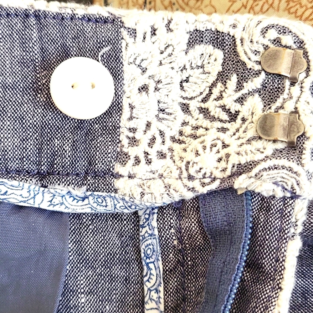 Brighton Elevenses gorgeous linen 👖 pants with beautiful lace - Picture 9 of 12